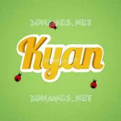 kyan in Ladybugs style - 3D name wallpaper