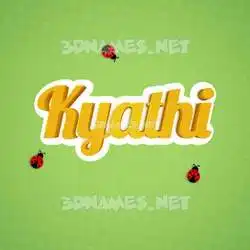 kyathi in Ladybugs style - 3D name wallpaper