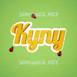 kyny in Ladybugs style - 3D name wallpaper