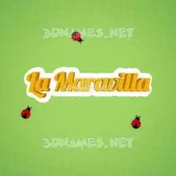la maravilla in Ladybugs style - 3D name wallpaper