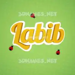 labib in Ladybugs style - 3D name wallpaper