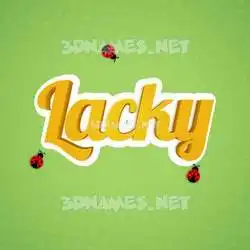 lacky in Ladybugs style - 3D name wallpaper