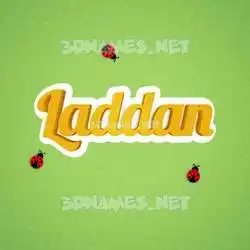 laddan in Ladybugs style - 3D name wallpaper