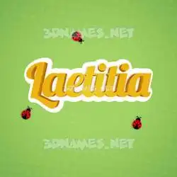 laetitia in Ladybugs style - 3D name wallpaper