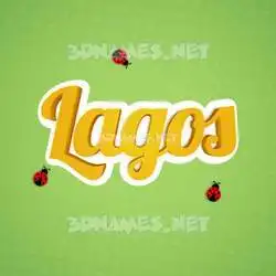 lagos in Ladybugs style - 3D name wallpaper