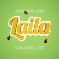 laila in Ladybugs style - 3D name wallpaper