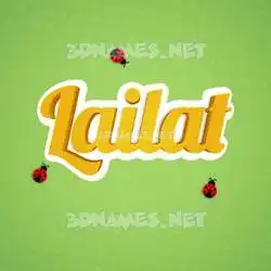lailat in Ladybugs style - 3D name wallpaper