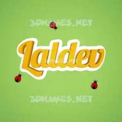 laldev in Ladybugs style - 3D name wallpaper
