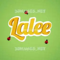 lalee in Ladybugs style - 3D name wallpaper