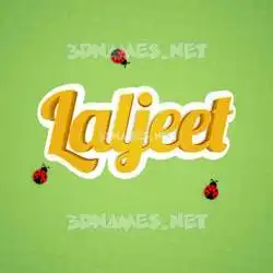 laljeet in Ladybugs style - 3D name wallpaper