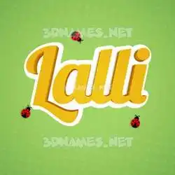 lalli in Ladybugs style - 3D name wallpaper