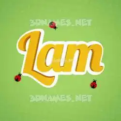 lam in Ladybugs style - 3D name wallpaper