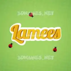 lamees in Ladybugs style - 3D name wallpaper