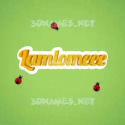 lamlomeee in Ladybugs style - 3D name wallpaper