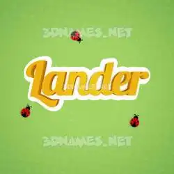 lander in Ladybugs style - 3D name wallpaper