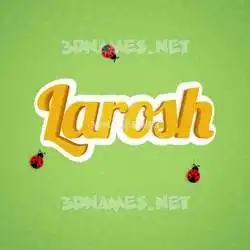 larosh in Ladybugs style - 3D name wallpaper