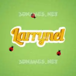 larrynel in Ladybugs style - 3D name wallpaper