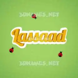 lassaad in Ladybugs style - 3D name wallpaper
