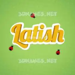 latish in Ladybugs style - 3D name wallpaper