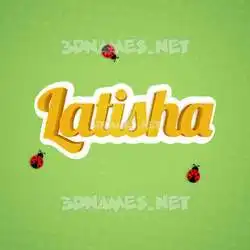 latisha in Ladybugs style - 3D name wallpaper
