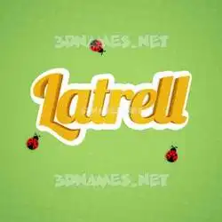 latrell in Ladybugs style - 3D name wallpaper
