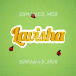 lavisha in Ladybugs style - 3D name wallpaper