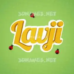 lavji in Ladybugs style - 3D name wallpaper