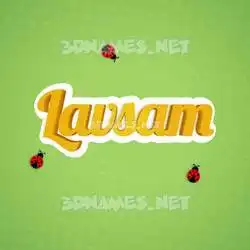 lavsam in Ladybugs style - 3D name wallpaper