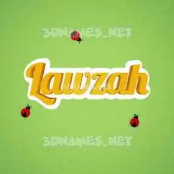 lawzah in Ladybugs style - 3D name wallpaper