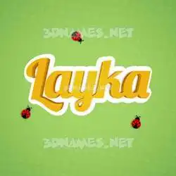 layka in Ladybugs style - 3D name wallpaper
