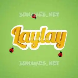 laylay in Ladybugs style - 3D name wallpaper