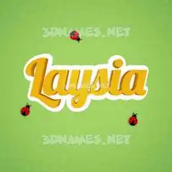 laysia in Ladybugs style - 3D name wallpaper
