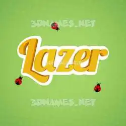 lazer in Ladybugs style - 3D name wallpaper