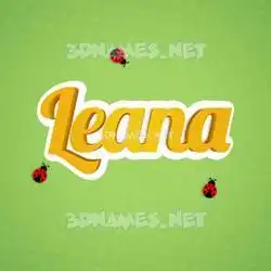 leana in Ladybugs style - 3D name wallpaper