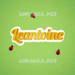 leantoine in Ladybugs style - 3D name wallpaper