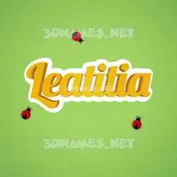 leatitia in Ladybugs style - 3D name wallpaper