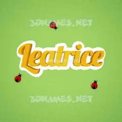 leatrice in Ladybugs style - 3D name wallpaper