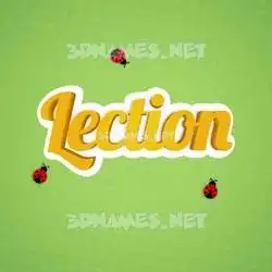 lection in Ladybugs style - 3D name wallpaper