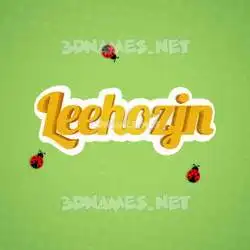 leehozjn in Ladybugs style - 3D name wallpaper
