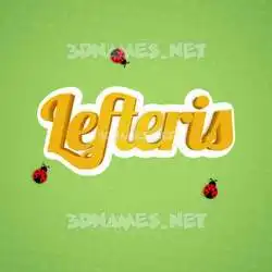 lefteris in Ladybugs style - 3D name wallpaper