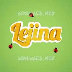 lejina in Ladybugs style - 3D name wallpaper