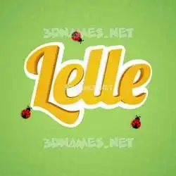 lelle in Ladybugs style - 3D name wallpaper