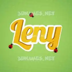 leny in Ladybugs style - 3D name wallpaper