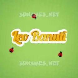 leo banuti in Ladybugs style - 3D name wallpaper