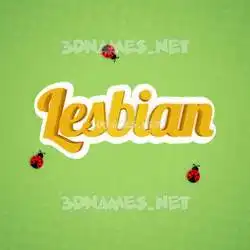 lesbian in Ladybugs style - 3D name wallpaper