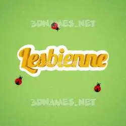 lesbienne in Ladybugs style - 3D name wallpaper