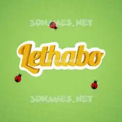 lethabo in Ladybugs style - 3D name wallpaper