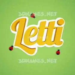 letti in Ladybugs style - 3D name wallpaper