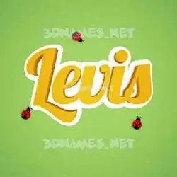 levis in Ladybugs style - 3D name wallpaper