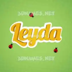 leyda in Ladybugs style - 3D name wallpaper